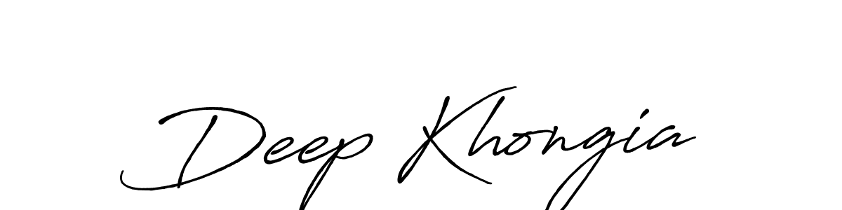 Deep Khongia stylish signature style. Best Handwritten Sign (Antro_Vectra_Bolder) for my name. Handwritten Signature Collection Ideas for my name Deep Khongia. Deep Khongia signature style 7 images and pictures png