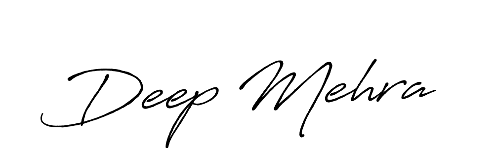 Deep Mehra stylish signature style. Best Handwritten Sign (Antro_Vectra_Bolder) for my name. Handwritten Signature Collection Ideas for my name Deep Mehra. Deep Mehra signature style 7 images and pictures png