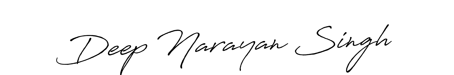 How to make Deep Narayan Singh name signature. Use Antro_Vectra_Bolder style for creating short signs online. This is the latest handwritten sign. Deep Narayan Singh signature style 7 images and pictures png