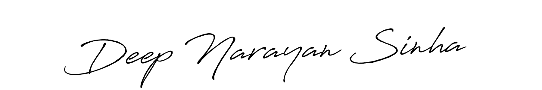 Create a beautiful signature design for name Deep Narayan Sinha. With this signature (Antro_Vectra_Bolder) fonts, you can make a handwritten signature for free. Deep Narayan Sinha signature style 7 images and pictures png