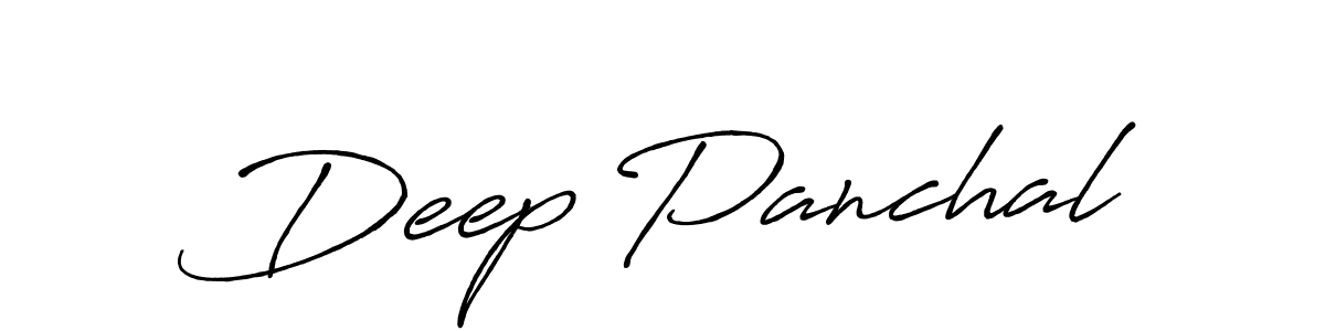 Use a signature maker to create a handwritten signature online. With this signature software, you can design (Antro_Vectra_Bolder) your own signature for name Deep Panchal. Deep Panchal signature style 7 images and pictures png