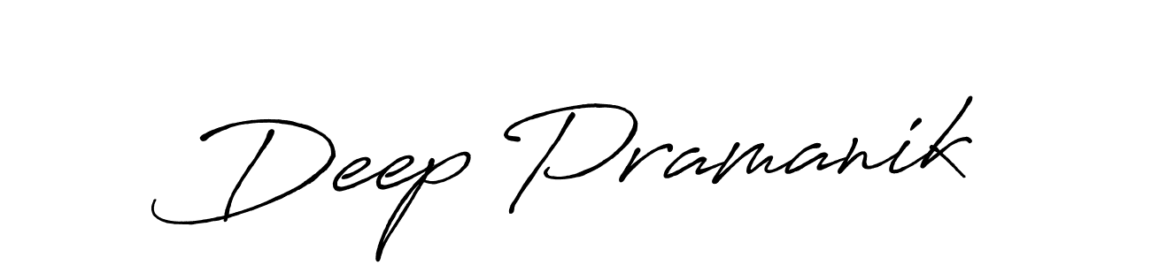 Make a beautiful signature design for name Deep Pramanik. With this signature (Antro_Vectra_Bolder) style, you can create a handwritten signature for free. Deep Pramanik signature style 7 images and pictures png