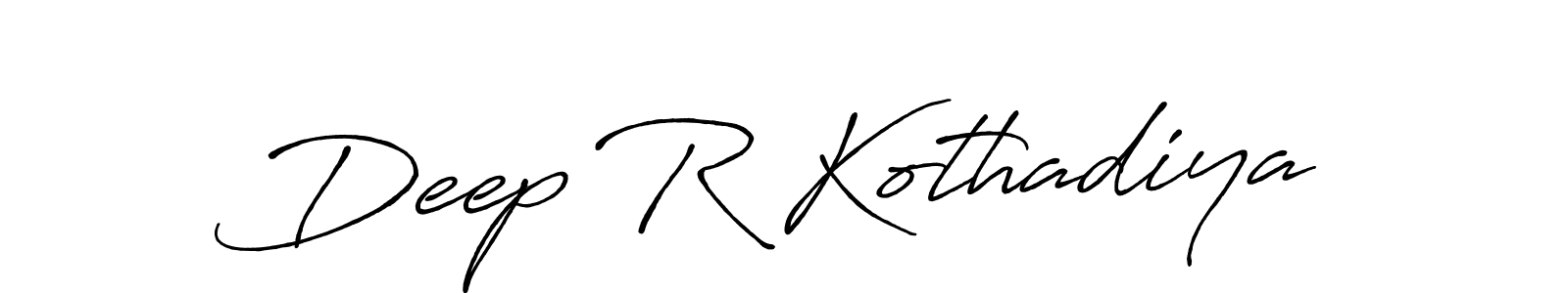 How to make Deep R Kothadiya signature? Antro_Vectra_Bolder is a professional autograph style. Create handwritten signature for Deep R Kothadiya name. Deep R Kothadiya signature style 7 images and pictures png