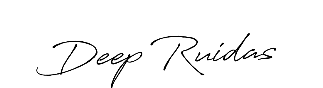 How to make Deep Ruidas signature? Antro_Vectra_Bolder is a professional autograph style. Create handwritten signature for Deep Ruidas name. Deep Ruidas signature style 7 images and pictures png