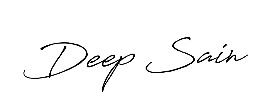 Deep Sain stylish signature style. Best Handwritten Sign (Antro_Vectra_Bolder) for my name. Handwritten Signature Collection Ideas for my name Deep Sain. Deep Sain signature style 7 images and pictures png