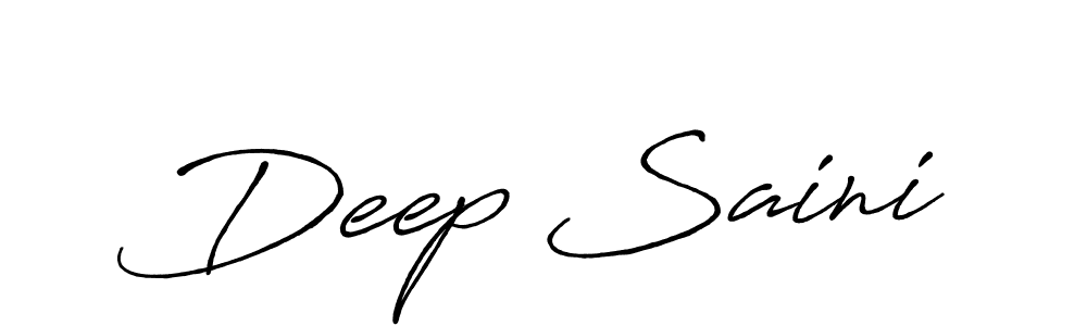 Design your own signature with our free online signature maker. With this signature software, you can create a handwritten (Antro_Vectra_Bolder) signature for name Deep Saini. Deep Saini signature style 7 images and pictures png