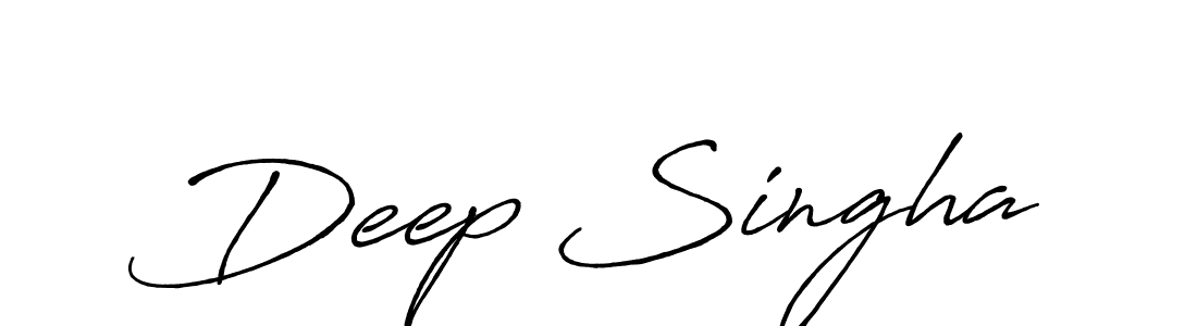 Use a signature maker to create a handwritten signature online. With this signature software, you can design (Antro_Vectra_Bolder) your own signature for name Deep Singha. Deep Singha signature style 7 images and pictures png