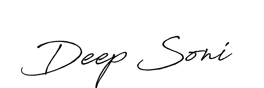 Create a beautiful signature design for name Deep Soni. With this signature (Antro_Vectra_Bolder) fonts, you can make a handwritten signature for free. Deep Soni signature style 7 images and pictures png