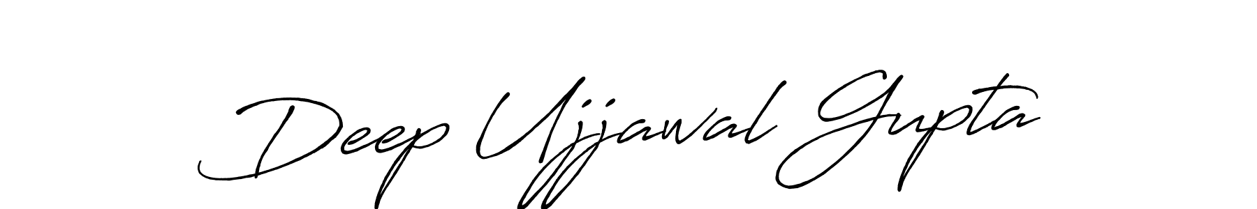Also we have Deep Ujjawal Gupta name is the best signature style. Create professional handwritten signature collection using Antro_Vectra_Bolder autograph style. Deep Ujjawal Gupta signature style 7 images and pictures png