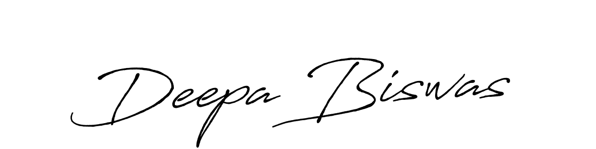 Create a beautiful signature design for name Deepa Biswas. With this signature (Antro_Vectra_Bolder) fonts, you can make a handwritten signature for free. Deepa Biswas signature style 7 images and pictures png