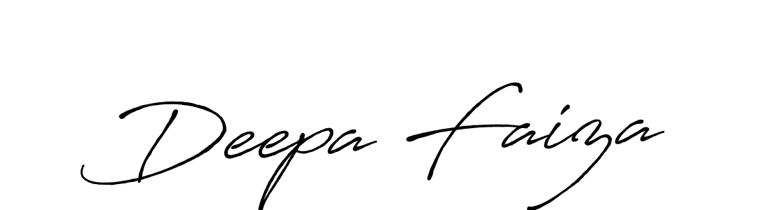 How to make Deepa Faiza name signature. Use Antro_Vectra_Bolder style for creating short signs online. This is the latest handwritten sign. Deepa Faiza signature style 7 images and pictures png