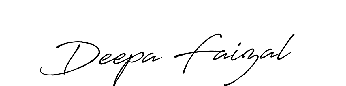 Also we have Deepa Faizal name is the best signature style. Create professional handwritten signature collection using Antro_Vectra_Bolder autograph style. Deepa Faizal signature style 7 images and pictures png