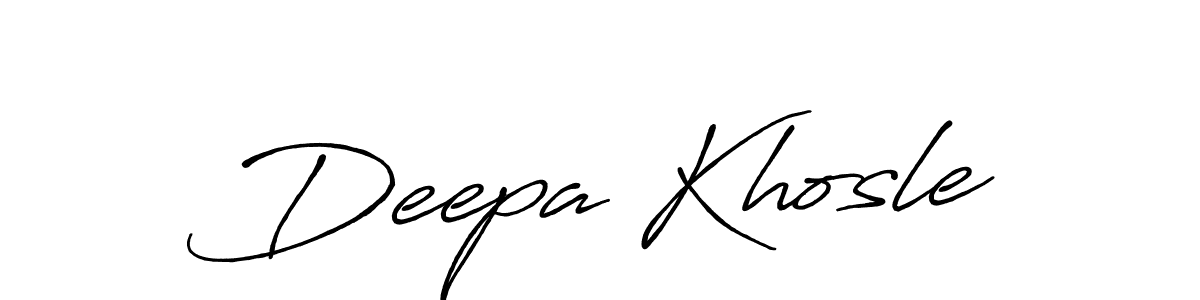 Design your own signature with our free online signature maker. With this signature software, you can create a handwritten (Antro_Vectra_Bolder) signature for name Deepa Khosle. Deepa Khosle signature style 7 images and pictures png