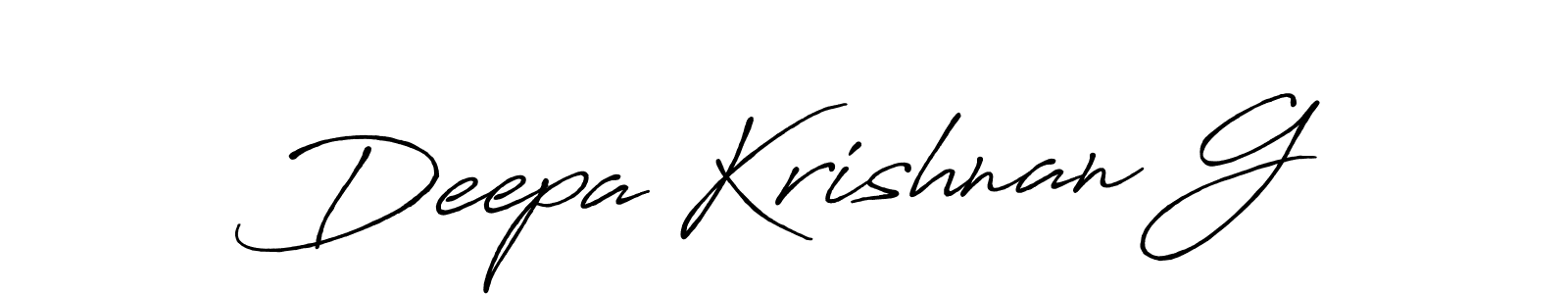 How to make Deepa Krishnan G name signature. Use Antro_Vectra_Bolder style for creating short signs online. This is the latest handwritten sign. Deepa Krishnan G signature style 7 images and pictures png