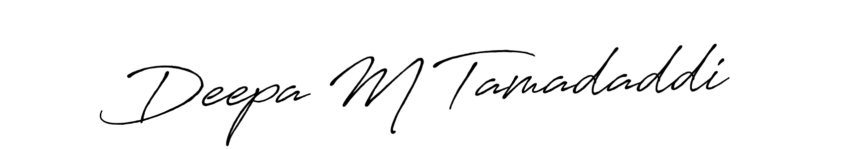 The best way (Antro_Vectra_Bolder) to make a short signature is to pick only two or three words in your name. The name Deepa M Tamadaddi include a total of six letters. For converting this name. Deepa M Tamadaddi signature style 7 images and pictures png