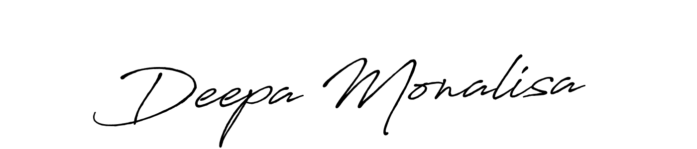 You should practise on your own different ways (Antro_Vectra_Bolder) to write your name (Deepa Monalisa) in signature. don't let someone else do it for you. Deepa Monalisa signature style 7 images and pictures png