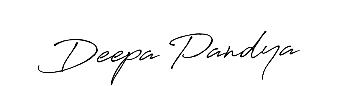 Also we have Deepa Pandya name is the best signature style. Create professional handwritten signature collection using Antro_Vectra_Bolder autograph style. Deepa Pandya signature style 7 images and pictures png