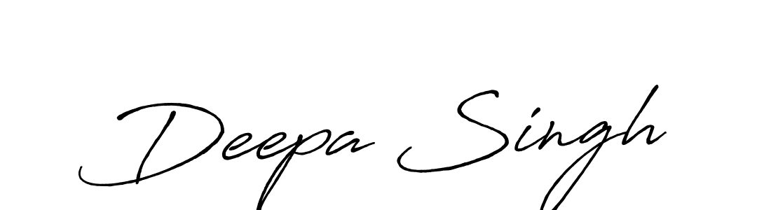 Make a beautiful signature design for name Deepa Singh. With this signature (Antro_Vectra_Bolder) style, you can create a handwritten signature for free. Deepa Singh signature style 7 images and pictures png