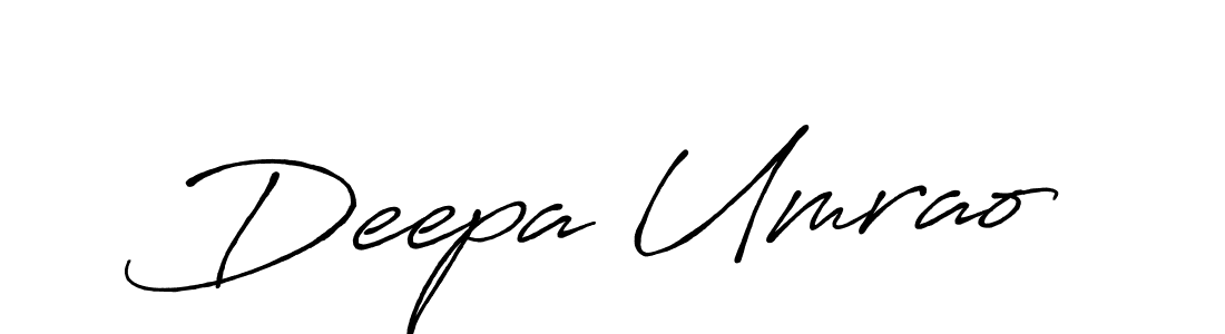 Create a beautiful signature design for name Deepa Umrao. With this signature (Antro_Vectra_Bolder) fonts, you can make a handwritten signature for free. Deepa Umrao signature style 7 images and pictures png