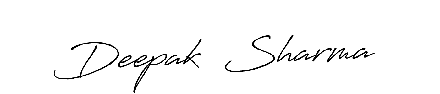 Use a signature maker to create a handwritten signature online. With this signature software, you can design (Antro_Vectra_Bolder) your own signature for name Deepak  Sharma. Deepak  Sharma signature style 7 images and pictures png