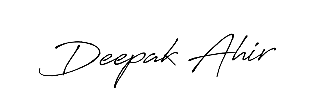 Make a beautiful signature design for name Deepak Ahir. With this signature (Antro_Vectra_Bolder) style, you can create a handwritten signature for free. Deepak Ahir signature style 7 images and pictures png