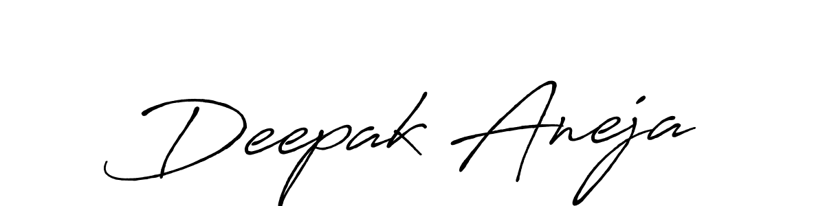 Create a beautiful signature design for name Deepak Aneja. With this signature (Antro_Vectra_Bolder) fonts, you can make a handwritten signature for free. Deepak Aneja signature style 7 images and pictures png