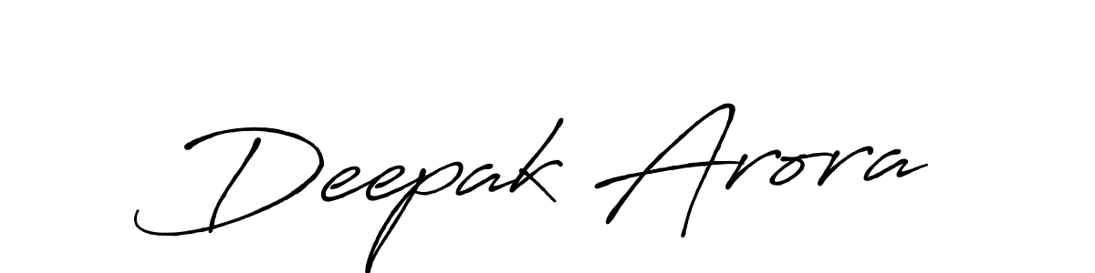 Deepak Arora stylish signature style. Best Handwritten Sign (Antro_Vectra_Bolder) for my name. Handwritten Signature Collection Ideas for my name Deepak Arora. Deepak Arora signature style 7 images and pictures png