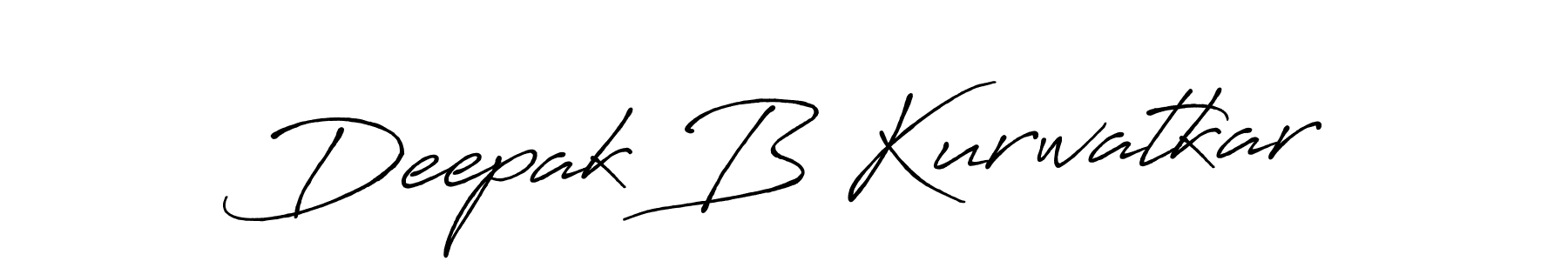 Make a beautiful signature design for name Deepak B Kurwatkar. With this signature (Antro_Vectra_Bolder) style, you can create a handwritten signature for free. Deepak B Kurwatkar signature style 7 images and pictures png