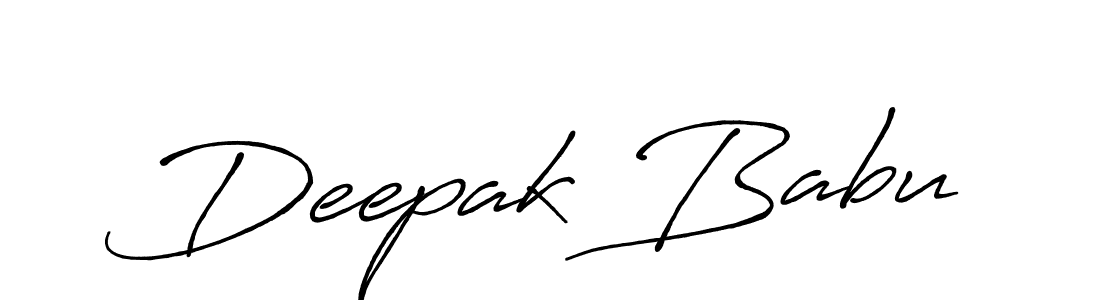 Make a beautiful signature design for name Deepak Babu. With this signature (Antro_Vectra_Bolder) style, you can create a handwritten signature for free. Deepak Babu signature style 7 images and pictures png