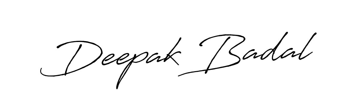 Use a signature maker to create a handwritten signature online. With this signature software, you can design (Antro_Vectra_Bolder) your own signature for name Deepak Badal. Deepak Badal signature style 7 images and pictures png