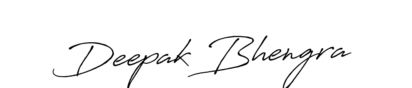 Make a beautiful signature design for name Deepak Bhengra. With this signature (Antro_Vectra_Bolder) style, you can create a handwritten signature for free. Deepak Bhengra signature style 7 images and pictures png
