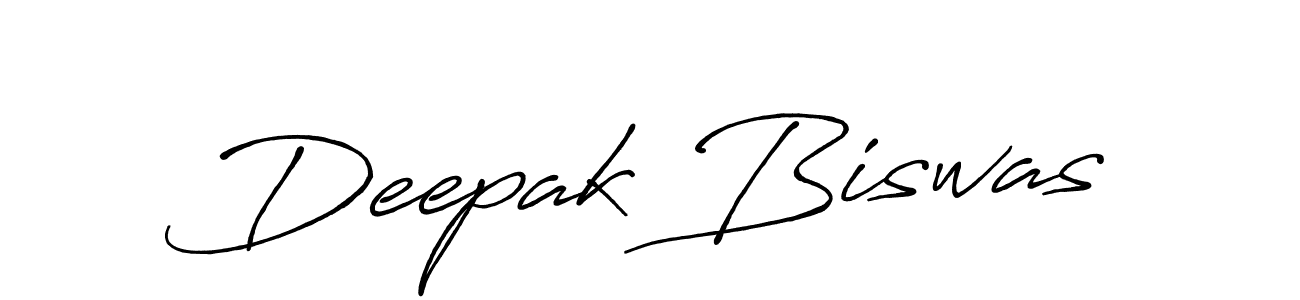 Make a beautiful signature design for name Deepak Biswas. With this signature (Antro_Vectra_Bolder) style, you can create a handwritten signature for free. Deepak Biswas signature style 7 images and pictures png