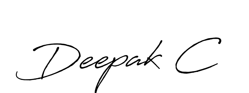 Make a beautiful signature design for name Deepak C. With this signature (Antro_Vectra_Bolder) style, you can create a handwritten signature for free. Deepak C signature style 7 images and pictures png