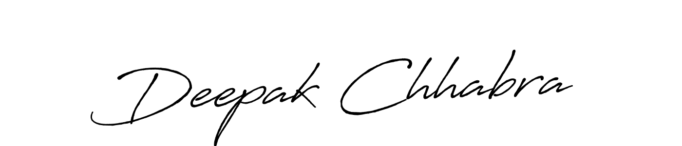 How to make Deepak Chhabra name signature. Use Antro_Vectra_Bolder style for creating short signs online. This is the latest handwritten sign. Deepak Chhabra signature style 7 images and pictures png