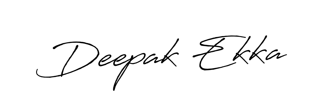 How to make Deepak Ekka name signature. Use Antro_Vectra_Bolder style for creating short signs online. This is the latest handwritten sign. Deepak Ekka signature style 7 images and pictures png