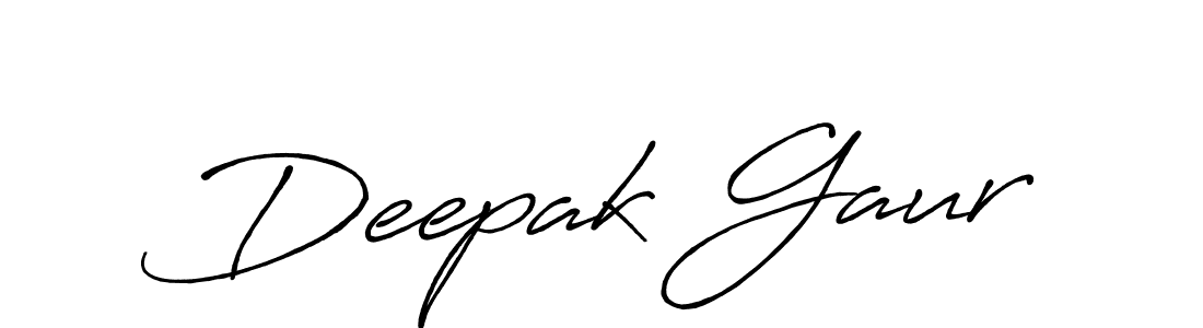 Make a beautiful signature design for name Deepak Gaur. With this signature (Antro_Vectra_Bolder) style, you can create a handwritten signature for free. Deepak Gaur signature style 7 images and pictures png