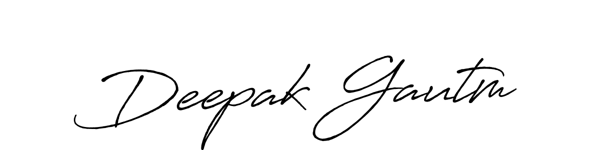 You should practise on your own different ways (Antro_Vectra_Bolder) to write your name (Deepak Gautm) in signature. don't let someone else do it for you. Deepak Gautm signature style 7 images and pictures png