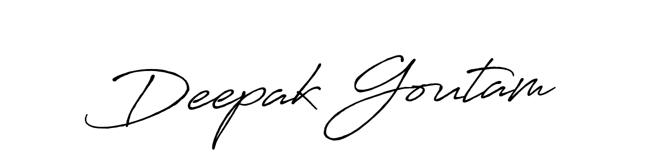 Design your own signature with our free online signature maker. With this signature software, you can create a handwritten (Antro_Vectra_Bolder) signature for name Deepak Goutam. Deepak Goutam signature style 7 images and pictures png