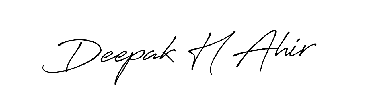 Antro_Vectra_Bolder is a professional signature style that is perfect for those who want to add a touch of class to their signature. It is also a great choice for those who want to make their signature more unique. Get Deepak H Ahir name to fancy signature for free. Deepak H Ahir signature style 7 images and pictures png