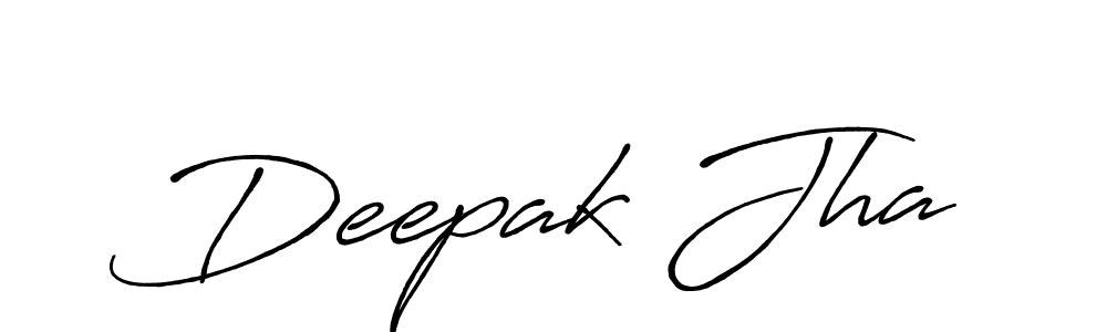 How to make Deepak Jha name signature. Use Antro_Vectra_Bolder style for creating short signs online. This is the latest handwritten sign. Deepak Jha signature style 7 images and pictures png