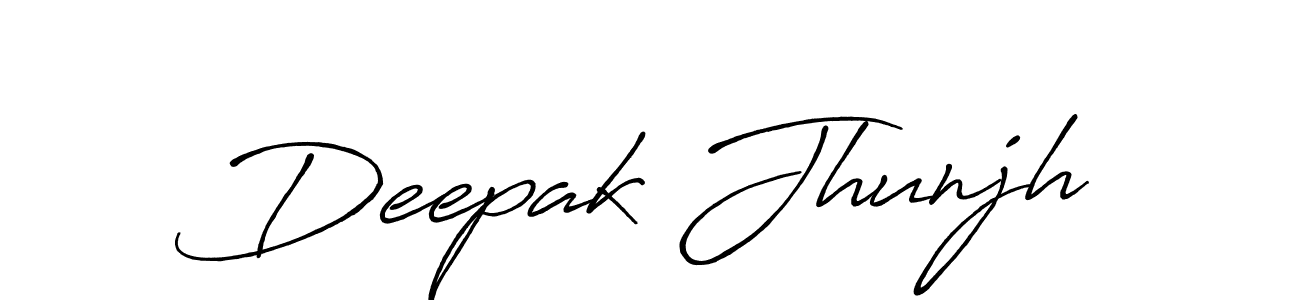 Also we have Deepak Jhunjh name is the best signature style. Create professional handwritten signature collection using Antro_Vectra_Bolder autograph style. Deepak Jhunjh signature style 7 images and pictures png