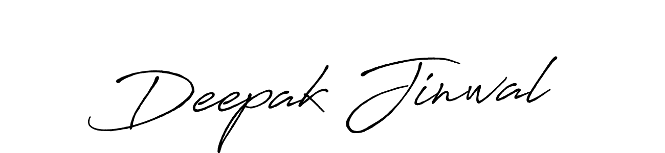 Create a beautiful signature design for name Deepak Jinwal. With this signature (Antro_Vectra_Bolder) fonts, you can make a handwritten signature for free. Deepak Jinwal signature style 7 images and pictures png