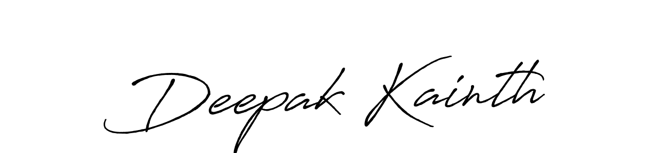 How to make Deepak Kainth name signature. Use Antro_Vectra_Bolder style for creating short signs online. This is the latest handwritten sign. Deepak Kainth signature style 7 images and pictures png