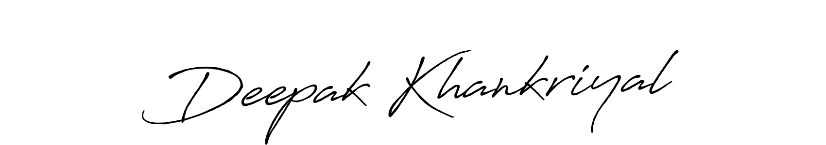It looks lik you need a new signature style for name Deepak Khankriyal. Design unique handwritten (Antro_Vectra_Bolder) signature with our free signature maker in just a few clicks. Deepak Khankriyal signature style 7 images and pictures png