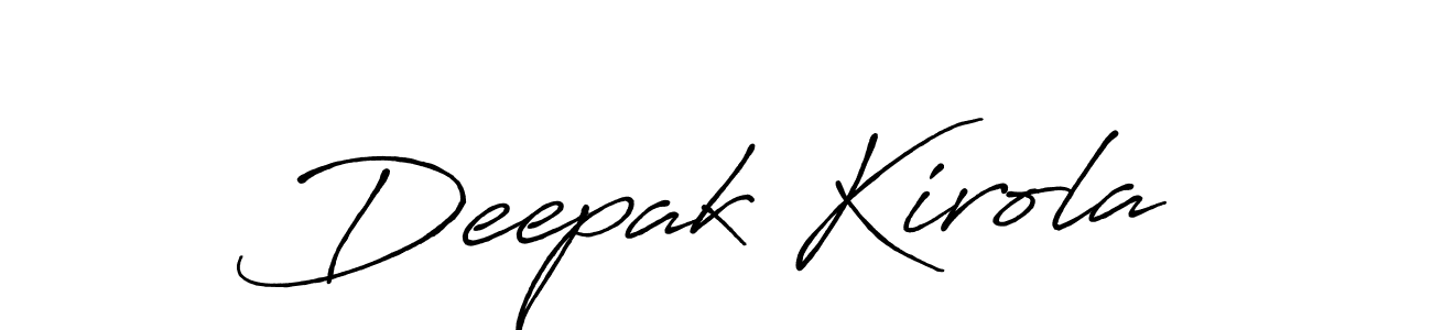 Once you've used our free online signature maker to create your best signature Antro_Vectra_Bolder style, it's time to enjoy all of the benefits that Deepak Kirola name signing documents. Deepak Kirola signature style 7 images and pictures png
