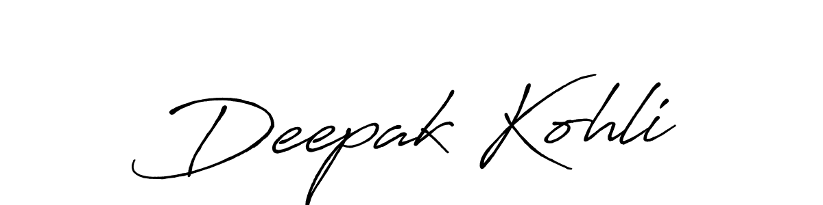 Antro_Vectra_Bolder is a professional signature style that is perfect for those who want to add a touch of class to their signature. It is also a great choice for those who want to make their signature more unique. Get Deepak Kohli name to fancy signature for free. Deepak Kohli signature style 7 images and pictures png