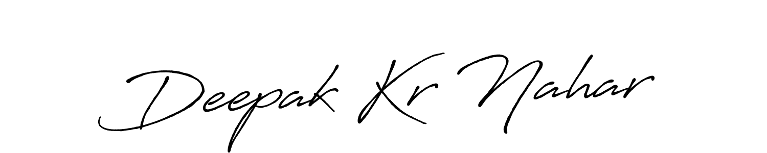 Design your own signature with our free online signature maker. With this signature software, you can create a handwritten (Antro_Vectra_Bolder) signature for name Deepak Kr Nahar. Deepak Kr Nahar signature style 7 images and pictures png