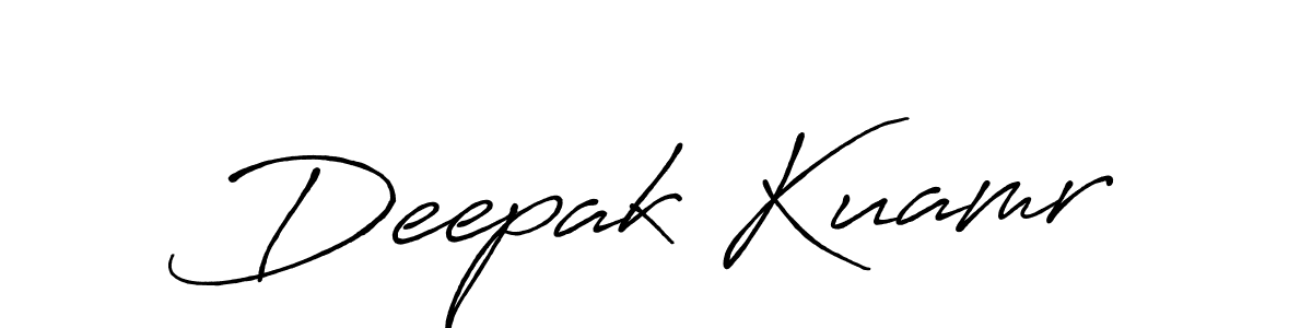 Use a signature maker to create a handwritten signature online. With this signature software, you can design (Antro_Vectra_Bolder) your own signature for name Deepak Kuamr. Deepak Kuamr signature style 7 images and pictures png
