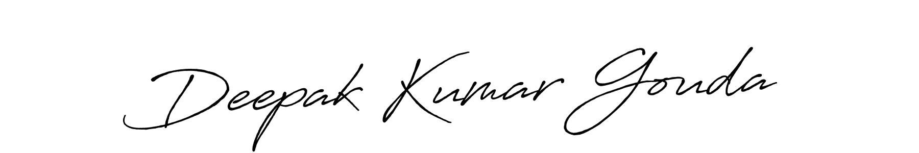 How to make Deepak Kumar Gouda name signature. Use Antro_Vectra_Bolder style for creating short signs online. This is the latest handwritten sign. Deepak Kumar Gouda signature style 7 images and pictures png