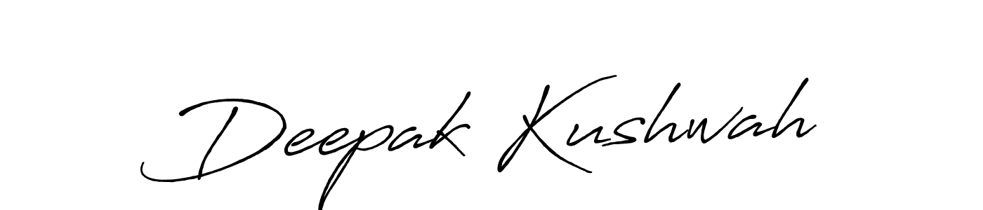 Make a beautiful signature design for name Deepak Kushwah. With this signature (Antro_Vectra_Bolder) style, you can create a handwritten signature for free. Deepak Kushwah signature style 7 images and pictures png